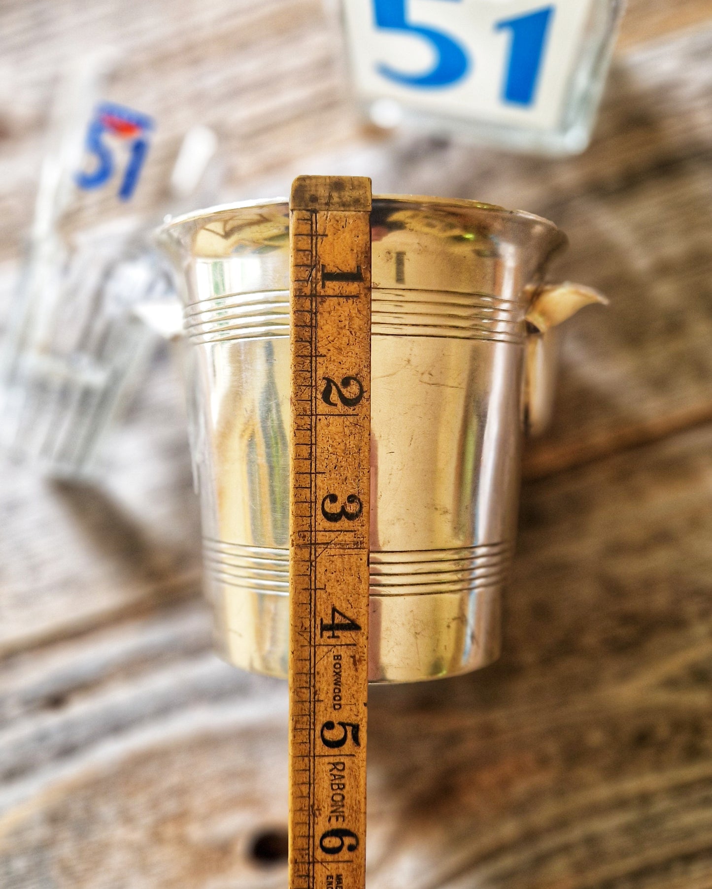 1940s French Silver-Plated Ice Bucket by SOH | Vintage Art Deco Barware