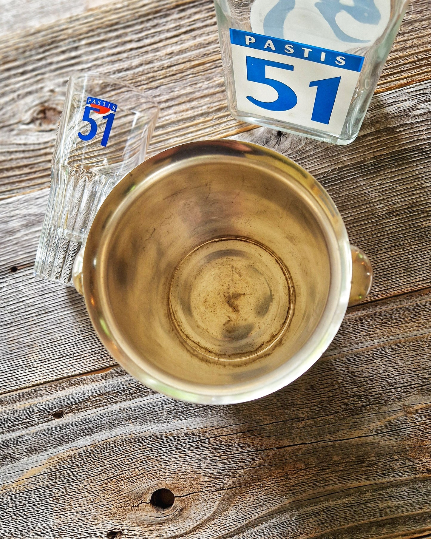 1940s French Silver-Plated Ice Bucket by SOH | Vintage Art Deco Barware
