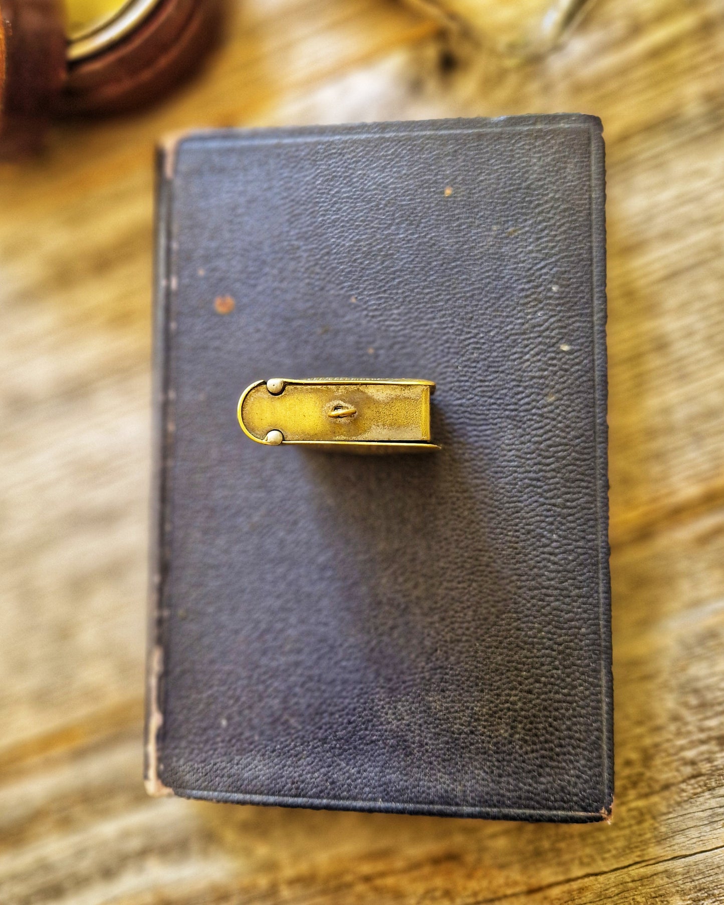Edwardian Brass Vesta Case in Book Form c. 1902-1910 | Antique English Match Safe