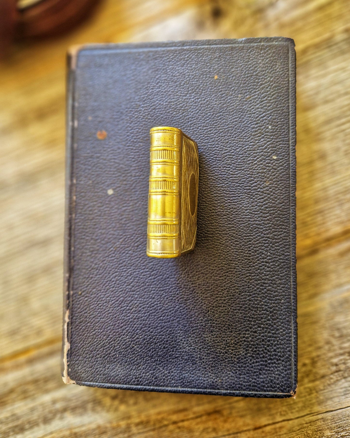 Edwardian Brass Vesta Case in Book Form c. 1902-1910 | Antique English Match Safe