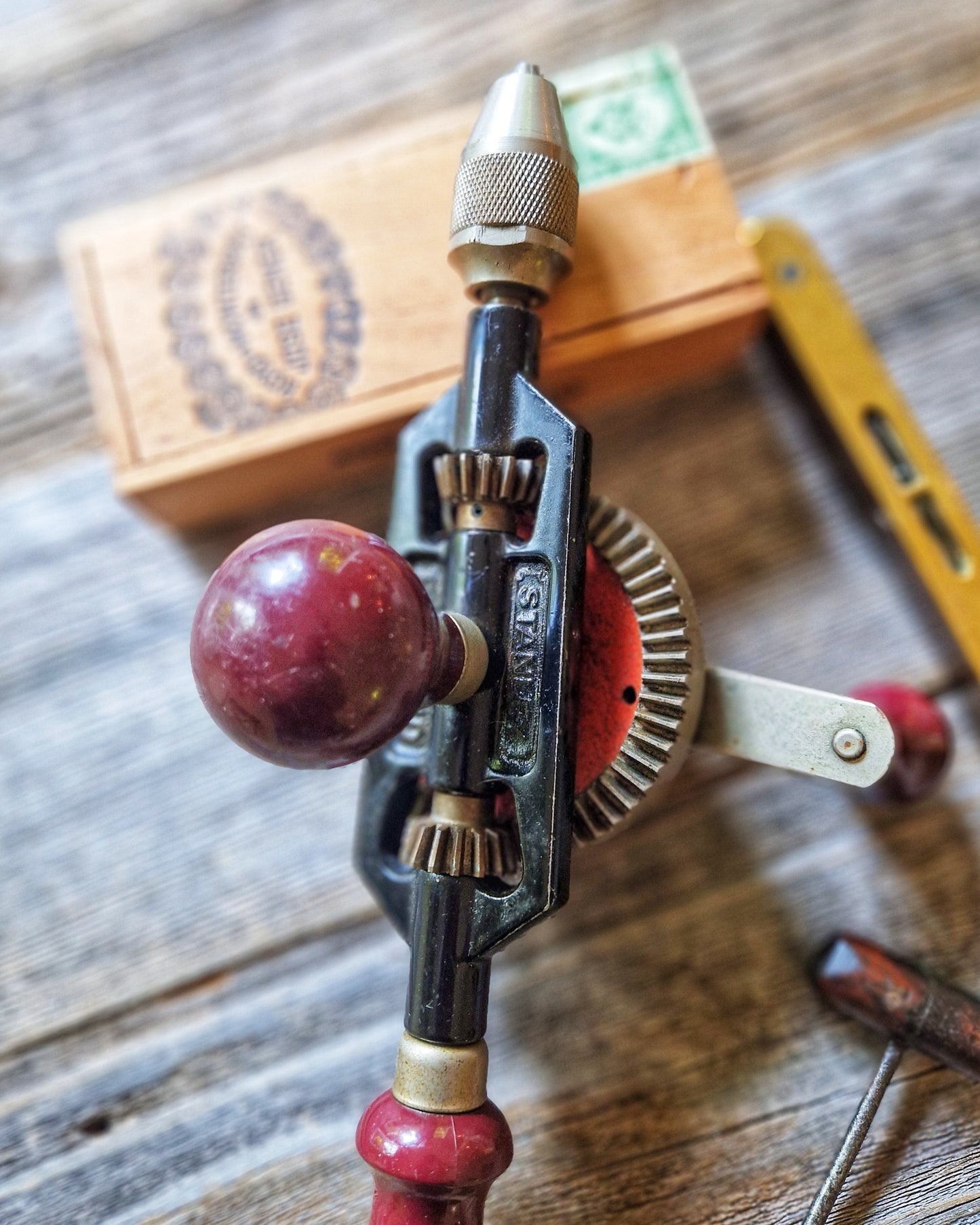 British Stanley 803 Hand Drill c. 1965-1980 | Vintage Woodworking Tool