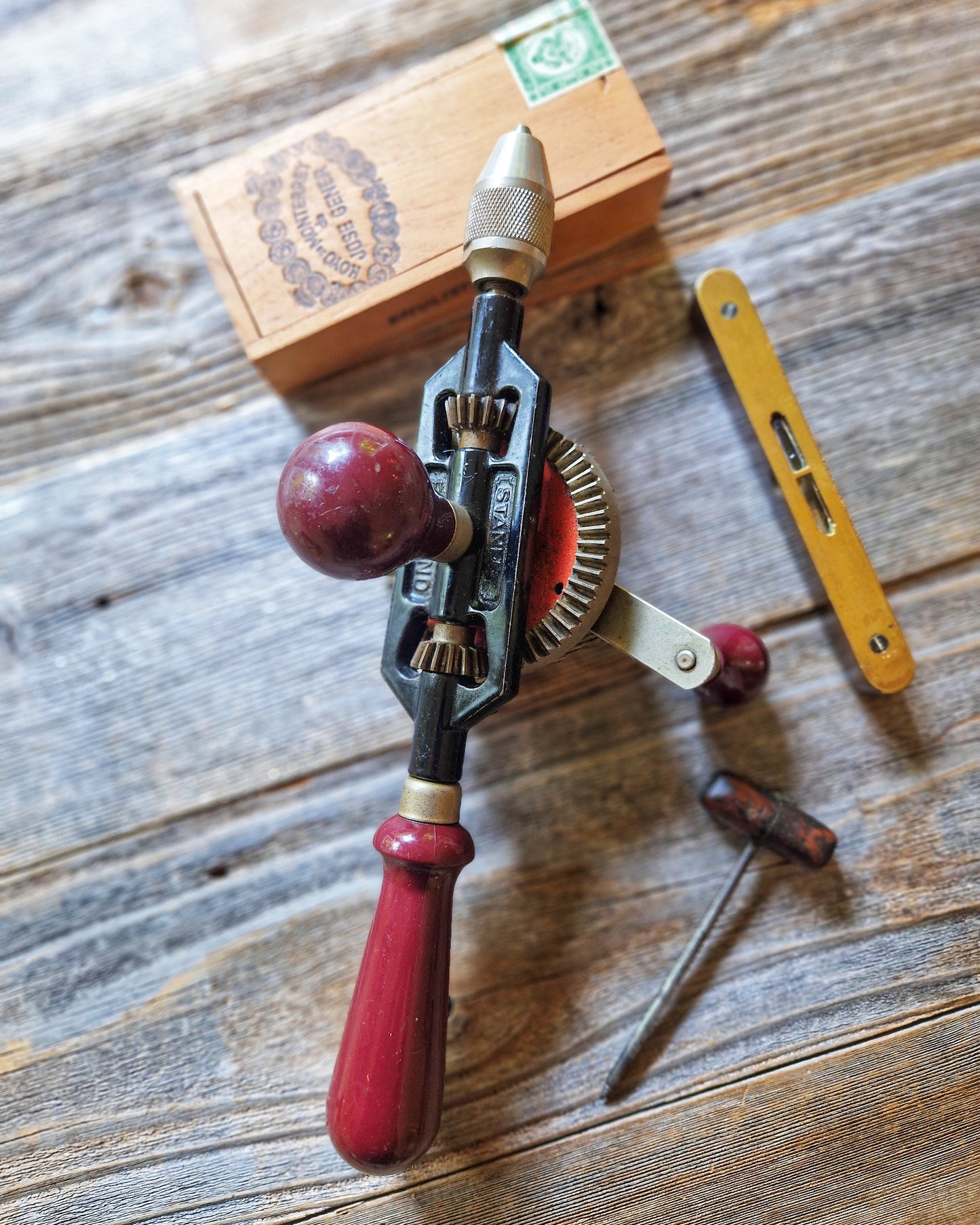 British Stanley 803 Hand Drill c. 1965-1980 | Vintage Woodworking Tool