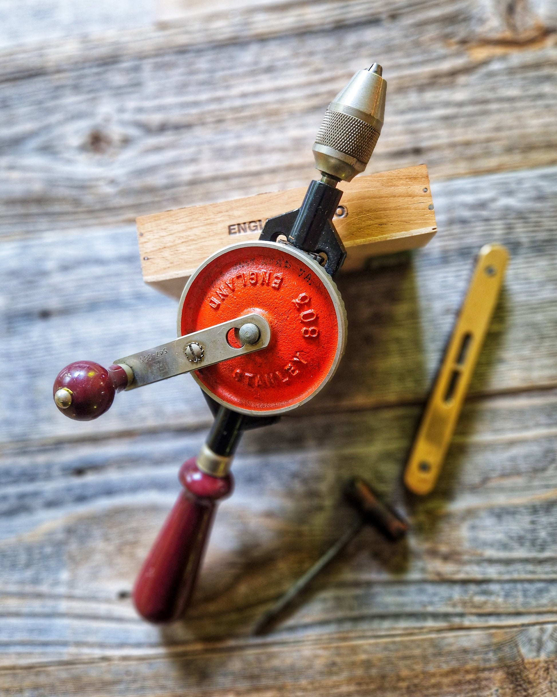 British Stanley 803 Hand Drill c. 1965-1980 | Vintage Woodworking Tool 