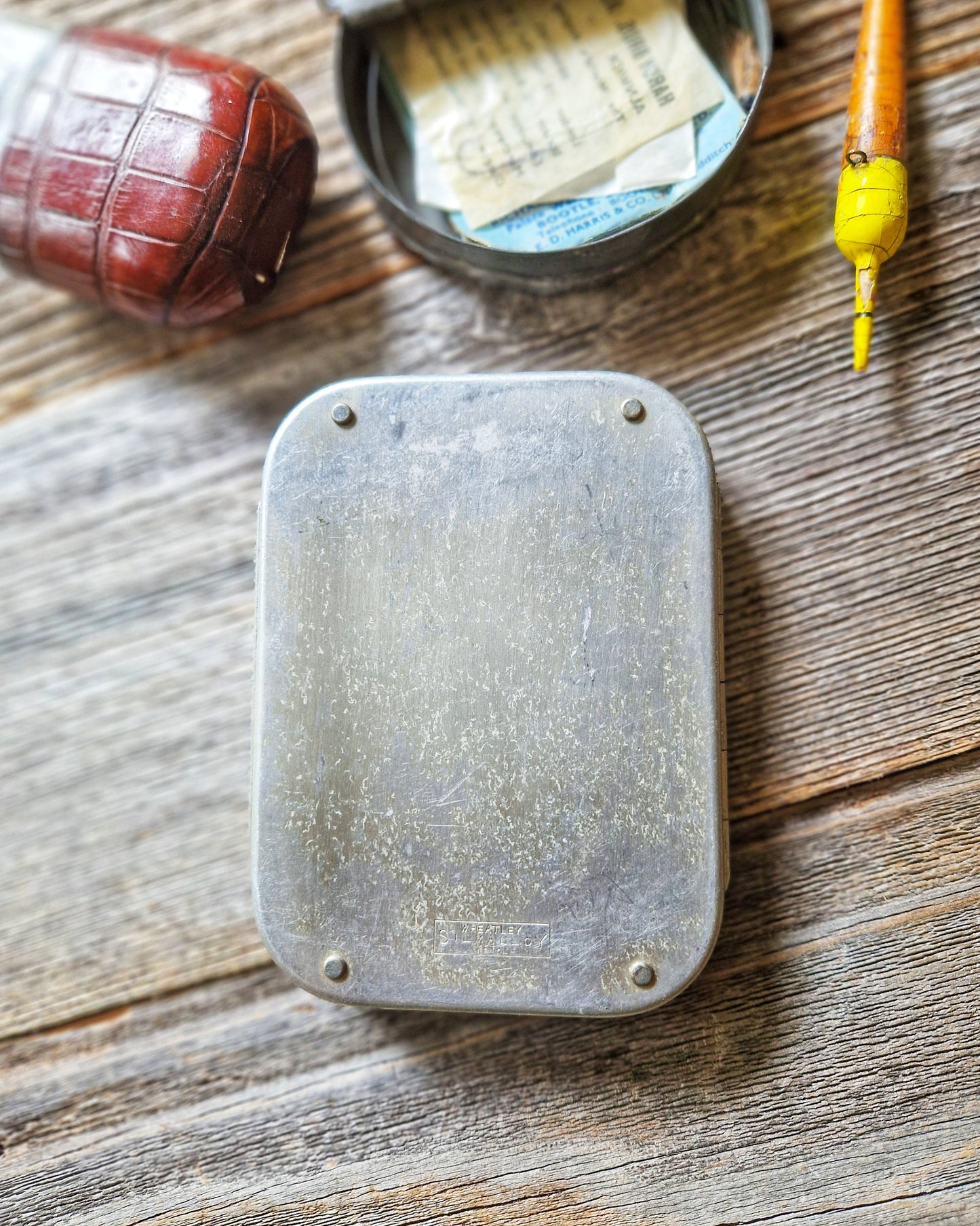 Vintage Wheatley Fly Box Model 1421 with 36 Trout Flies | Silmalloy Case, c. 1960-1975