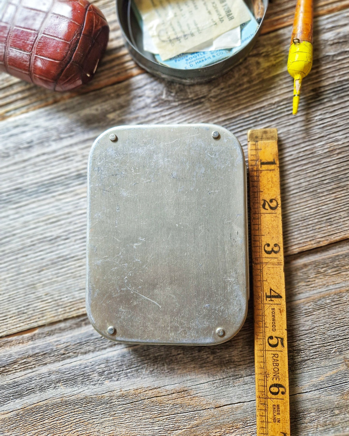 Vintage Wheatley Fly Box Model 1421 with 36 Trout Flies | Silmalloy Case, c. 1960-1975