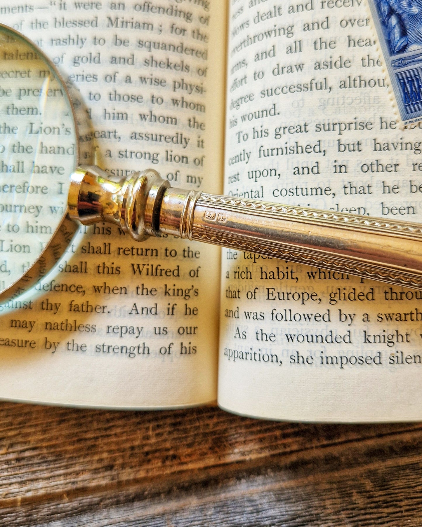 Sterling Silver-Handled Magnifying Glass by James Deakin & Sons, c. 1909 | Antique English Desk Magnifier