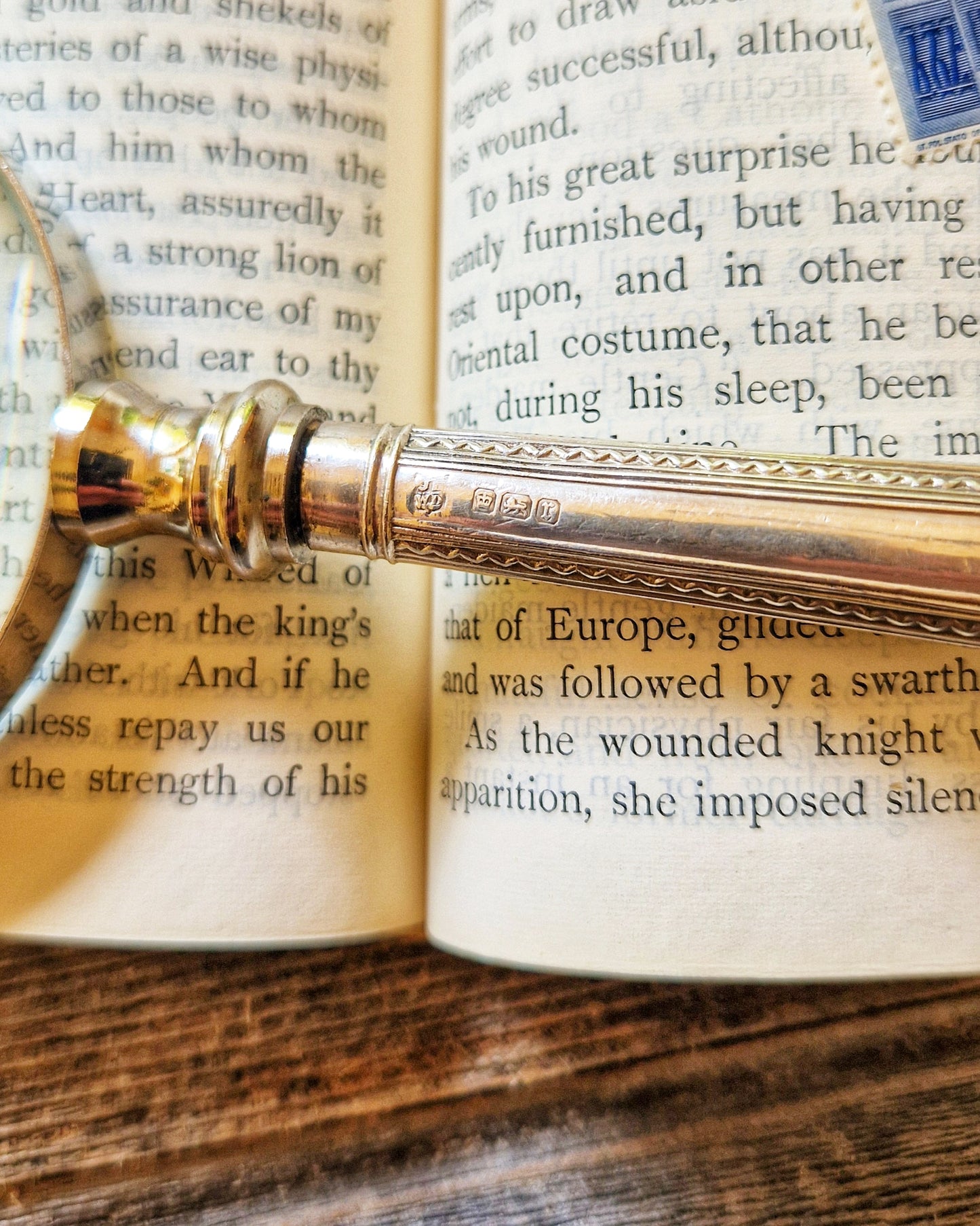 Sterling Silver-Handled Magnifying Glass by James Deakin & Sons, c. 1909 | Antique English Desk Magnifier
