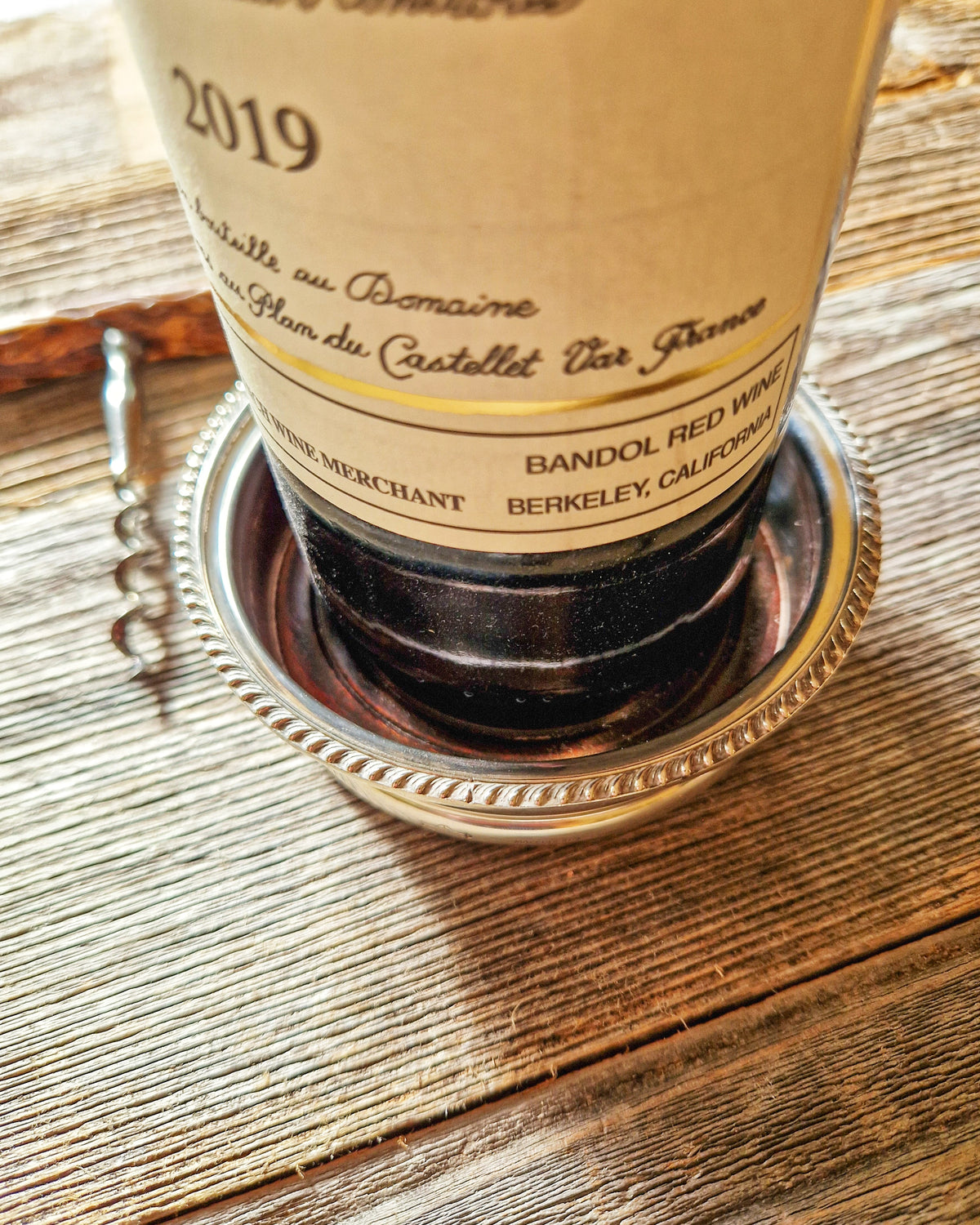 Vintage Mappin & Webb Silver Plate Wine Coaster c. 1935-1950 | 4-Inch Rope-Twist Coaster by Charles S. Green & Co.