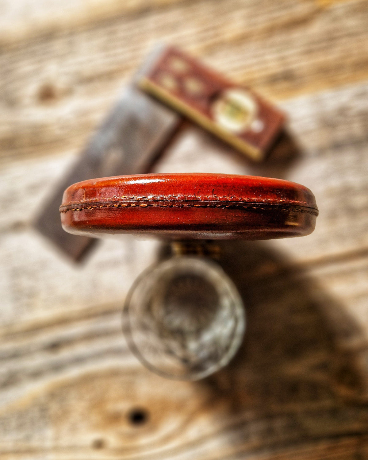 1930s Rabone 100-foot Tape Measure in Leather Case, No. 400 | Vintage English Surveying Tool