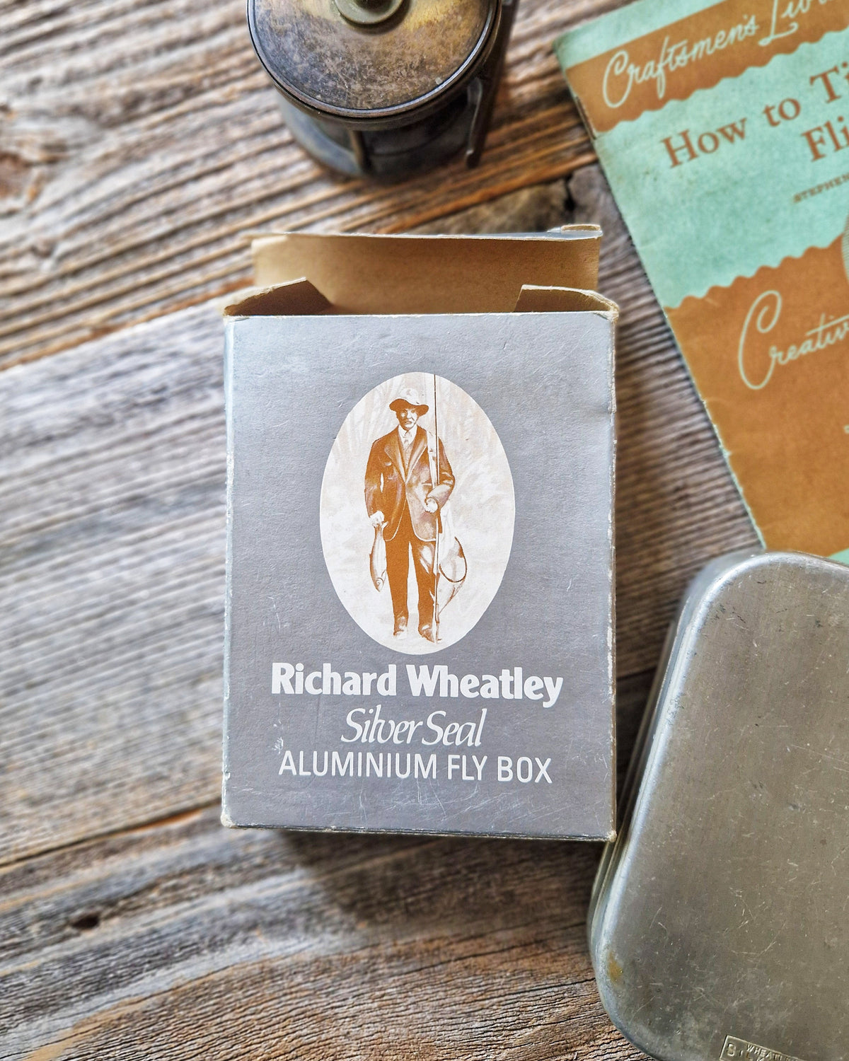 Vintage Wheatley Aluminum Fly Box Model 1407F with 68 Trout Flies | Silmalloy Case, c. 1985-1995
