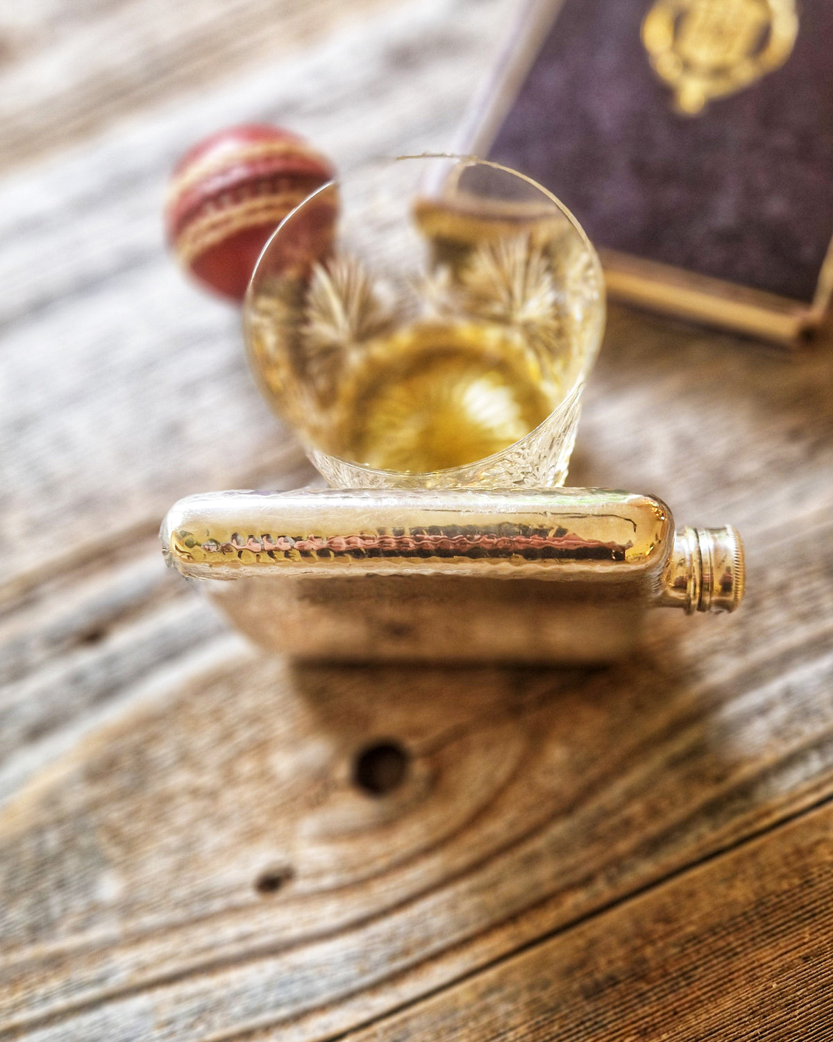 1930s James Dixon Silver-Plated Hip Flask, Model 45 | Vintage 4-1/2 Inch English Flask with Hammered Finish