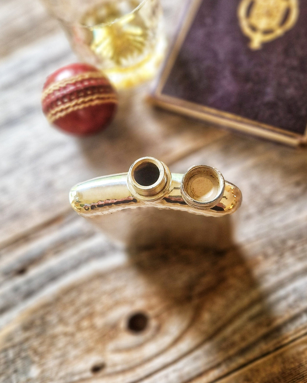 1930s James Dixon Silver-Plated Hip Flask, Model 45 | Vintage 4-1/2 Inch English Flask with Hammered Finish