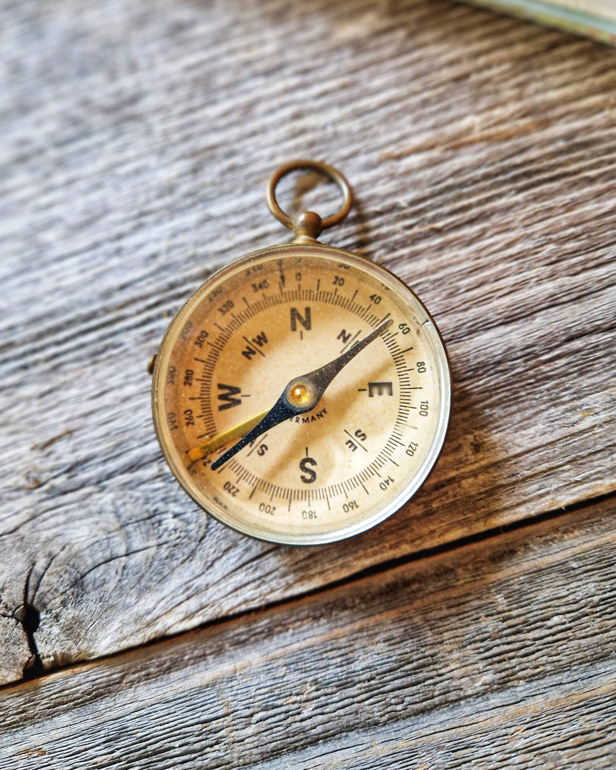 1930s German Brass Pocket Compass | Vintage Navigation Aid, c. 1930-1939