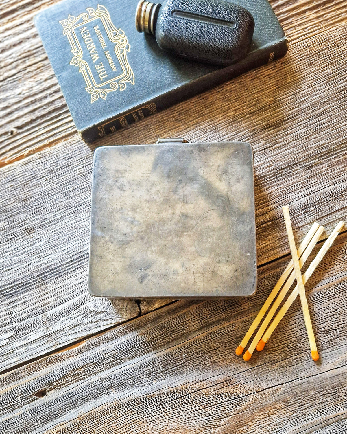 Antique James Dixon Sandwich Box in Britannia Metal | English Pewter Sporting Accessory, c. 1890–1920